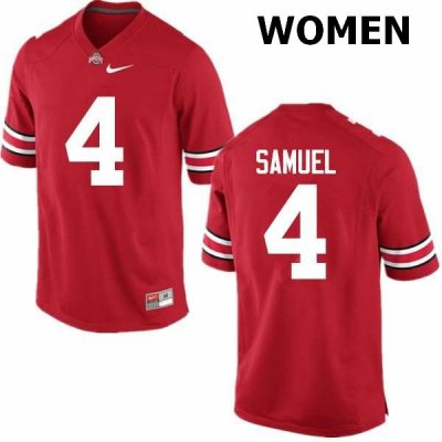 Women's Ohio State Buckeyes #4 Curtis Samuel Red Nike NCAA College Football Jersey Season CYK1744QE